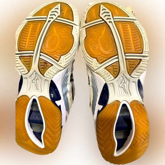 MIZUNO WAVE SPIKE 11 VS-1 SNEAKERS NAVY WHITE 8.5 fits like 8 Athletic Sports - Picture 5 of 6